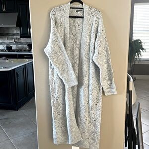 Gray  sweater coat